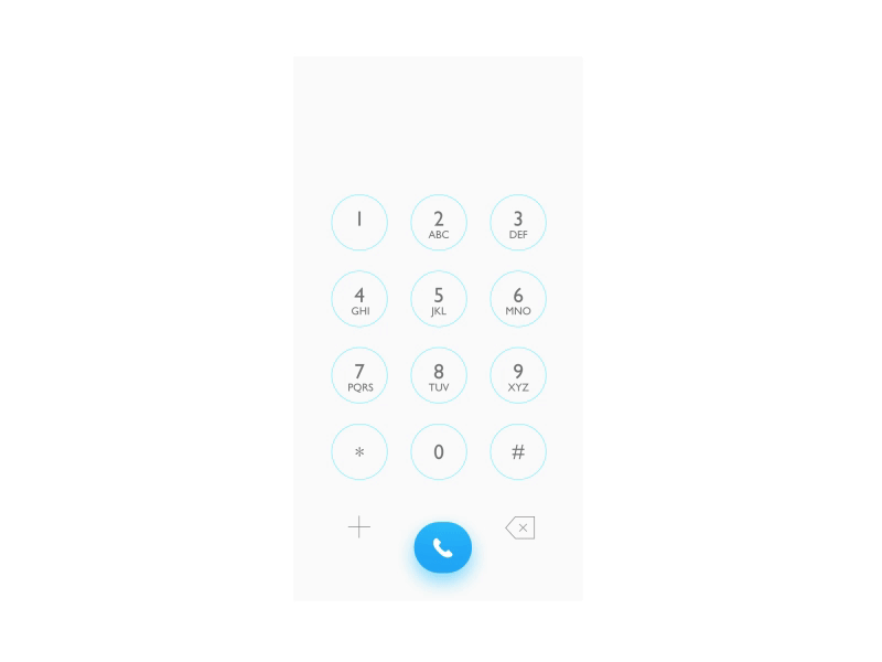 Dial Pad Animation