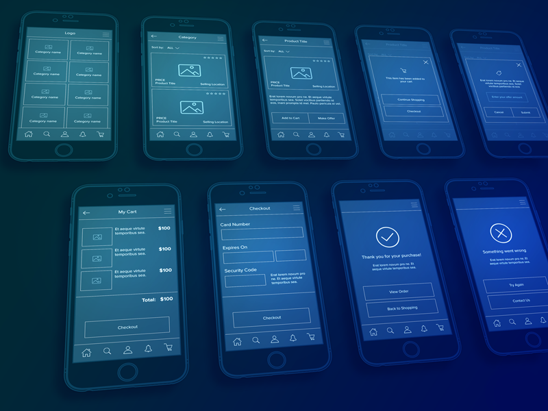 Wireframe Ui Design by Ildiko Gaspar on Dribbble