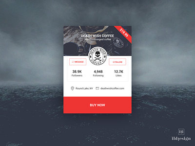 Card Ui Design card card ui coffee coffee card daily ui death wish coffee ildiesign ildiko ignacz ui ui practice ux