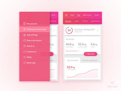 Pregnancy App Ui Design ui ux