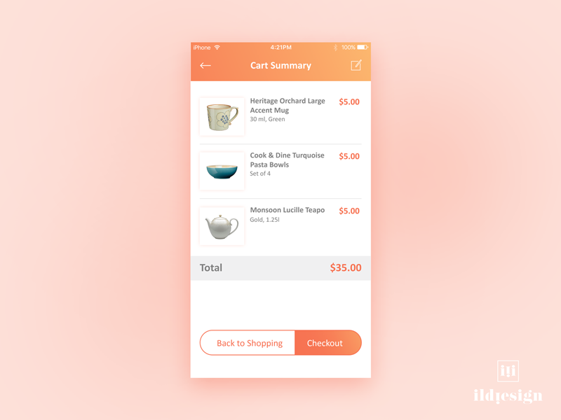 Cart Summary Ui Design by Ildiko Gaspar on Dribbble