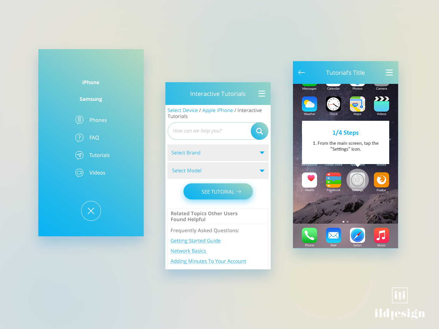 Tutorials Ui Design by Ildiko Gaspar on Dribbble
