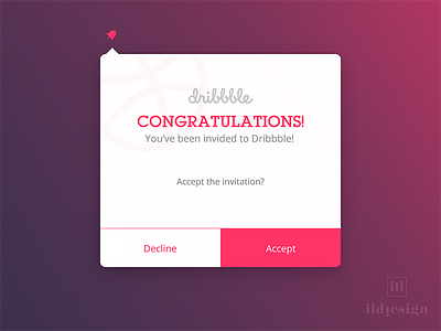 Dribbble invitation