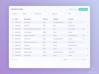 Transactions Ui Design