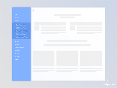 Menu Ui Design dailyui expanded menu ildiesign ildiko ignacz interface design menu mockup news ui ux