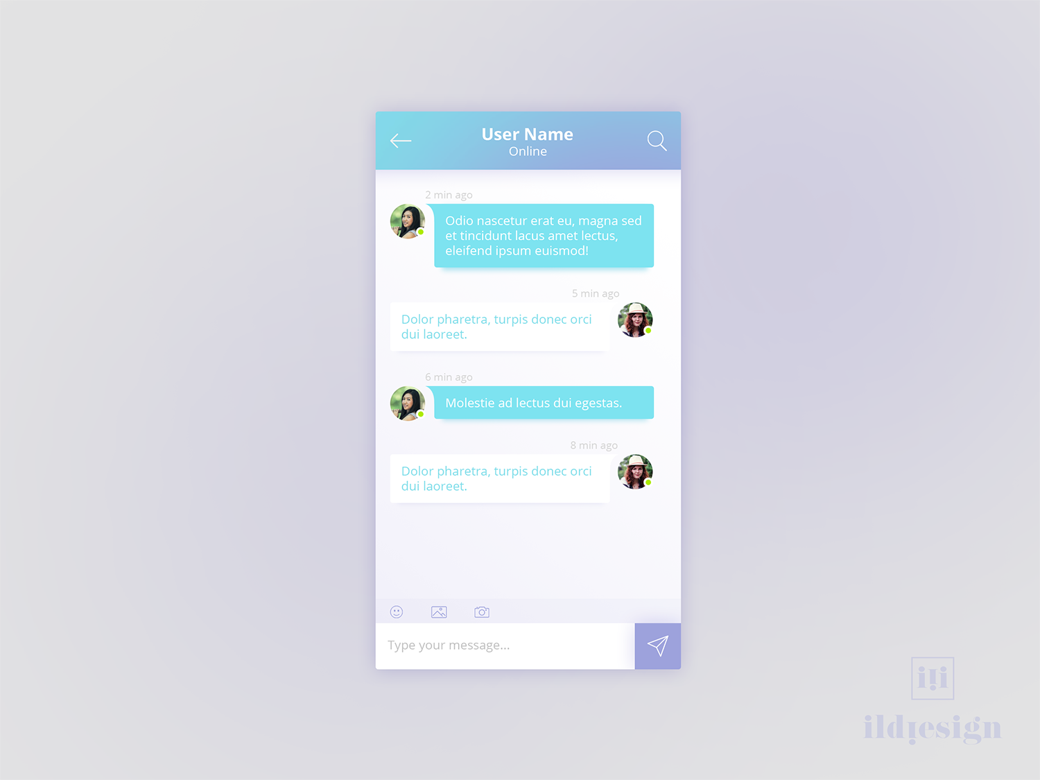 Direct Messaging Ui Design by Ildiko Gaspar on Dribbble