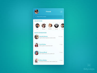 Contacts UI Design chat contacts daily ui friends ildiesign messaging texting uiux