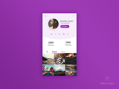 Profile Page Ui Design ildiesign profile profile page ui ux