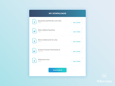 Downloads UI Design