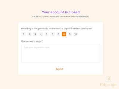 Account Cancelation Ui Design account account cancelation cancel account ildiesign ui ux