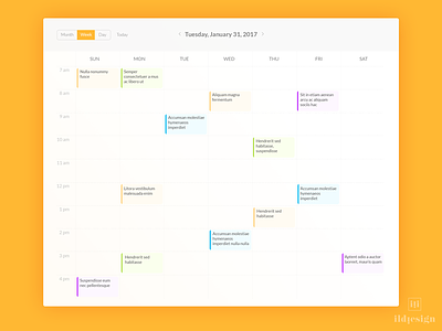 Calendar UI Design calendar ildiesign tasking app tasks ui ux