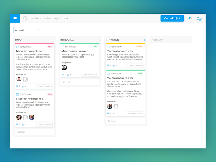 Kanban Ui Design by Ildiko Gaspar on Dribbble