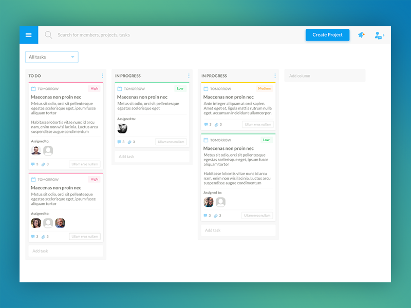 Kanban Ui Design by Ildiko Gaspar on Dribbble