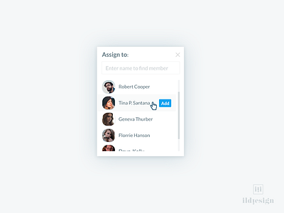 Add Responsible Person Ui Design add user assign assign user daily ui dailyui ildiesign project management ui ux