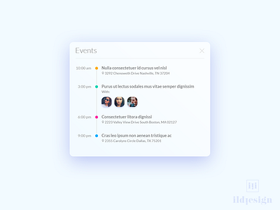 Events UI Design activity dailyui events events feed eventsui ildiesign ui ux