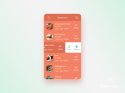 Search Results UI Design food ildiesign restaurant results search ui ux