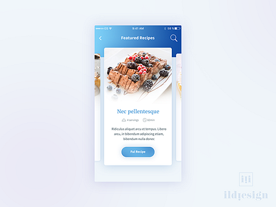 Recipe UI Design blackberries food ildiesign recipe ui ui design ux ux design