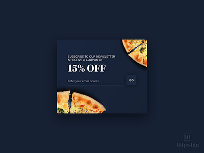 Subscribe UI Design daily newletter pizza practice subscribe ui ux