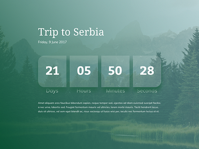 Countdown Ui Design countdown countdown ui daily ildiesign serbia travel trip ui ux
