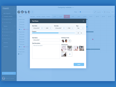 Gantt Chart Settings Window filter filter ui gantt gantt chart ildiko ignacz management project project management ui ui design ux ux design