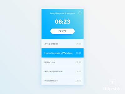 Time Tracker UI Design ildiesign ildiko ignacz time time tracker tracker ui ui design ux ux design