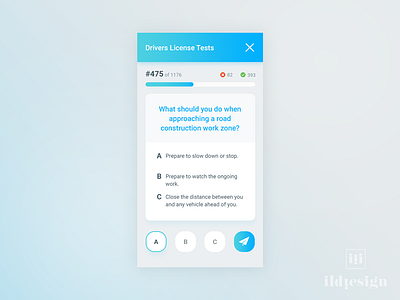 Questionnaire UI Design drivers ildiesign ildiko ignacz mobile questionnaire test ui ui design ux ux design