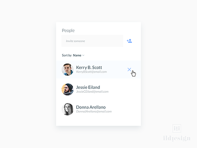 Invite People UI Design