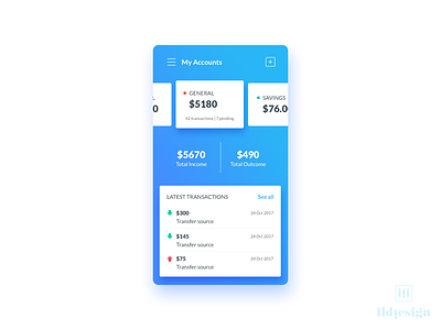 My Accounts UI Design