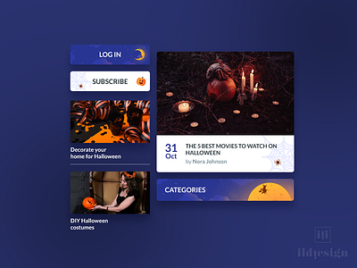 Halloween UI Kit halloween halloween ui ildiesign ildiko ignacz kit ui ui design ui kit ux ux design