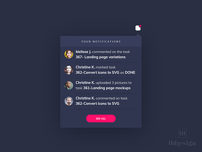 Notifications UI Design