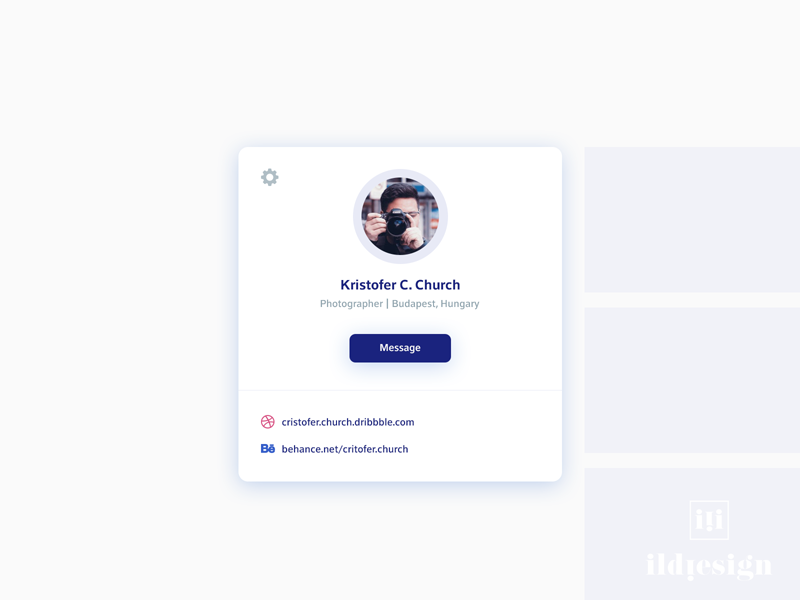 Profile Card UI Design by Ildiko Gaspar on Dribbble