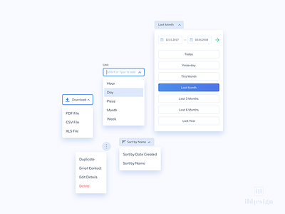 Dropdowns UI Design Collection