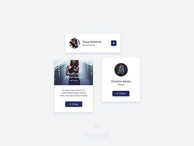 Profile Cards UI Design card card ui ildiesign ildiko ignacz ui ui design ui pattern user card ux ux design