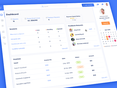 Dashboard UI Design dashboard ui ildiesign ildiko ignacz invoice invoice tool tool ui ui ui design ui pattern ux ux design web app