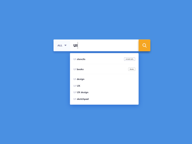 Search UI Design by Ildiko Gaspar on Dribbble