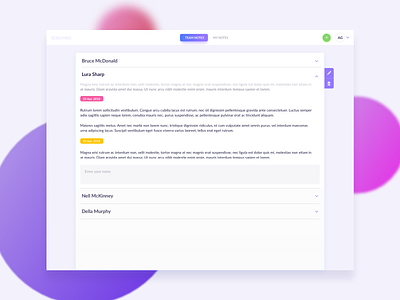 Notes UI Design development ildiesign ildiko ignacz management notes notes ui planning ui ui design ui pattern ux ux design