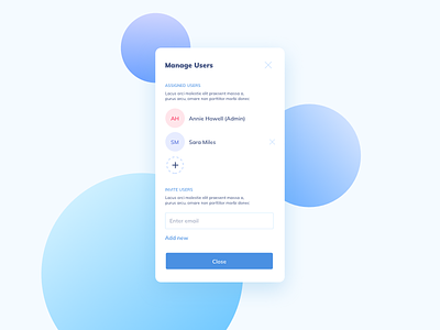 Manage Users Ui Design