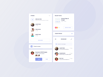 Social Media UI Kit Design facebook ildiesign ildiko ignacz kit ui social media ui ui design ui kit ui pattern ux ux design