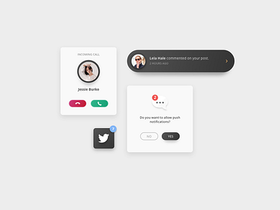 Notifications UI Design ildiesign ildiko ignacz kit ui notifications notifications ui ui ui design ui kit ui pattern ux ux design