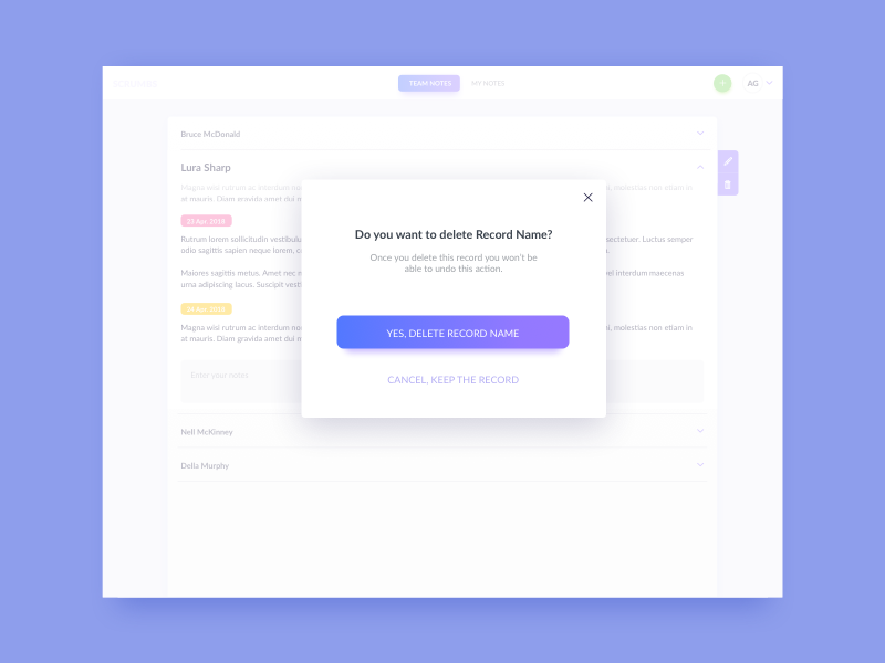 Pop Up UI Design by Ildiko Gaspar for UI Design Daily on Dribbble