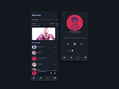 Music Player Ui Design ildiesign invision studio made with studio music music app studio ui ui design ux ux design