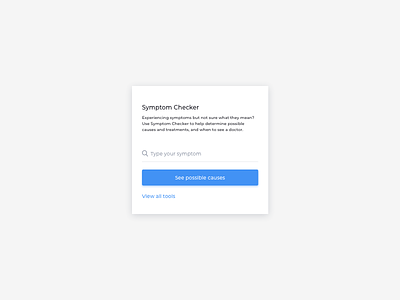 Symptom Checker UI Design