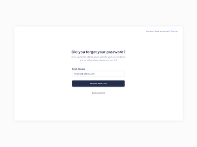 Forgot Password UI Design