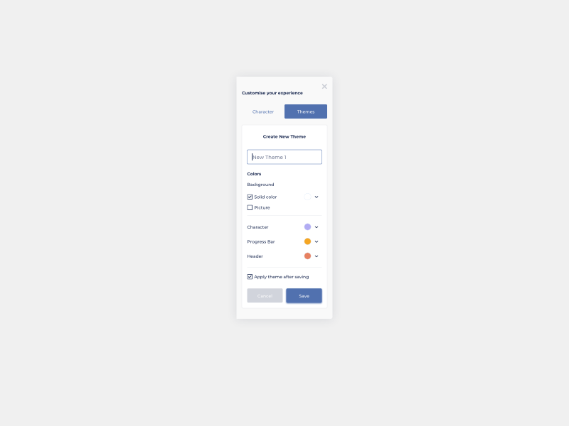Day 696 Theme Customization Ui Design by Ildiko Gaspar on Dribbble