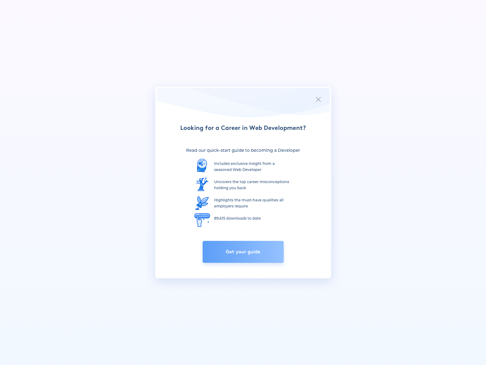 Get Guide Pop Up UI Design by Ildiko Gaspar on Dribbble