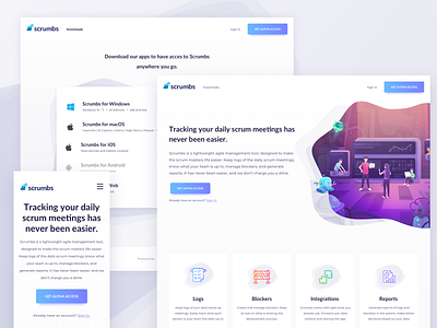 Scrumbs Landing Page Design