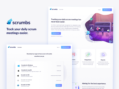 Scrumbs Landing Page design