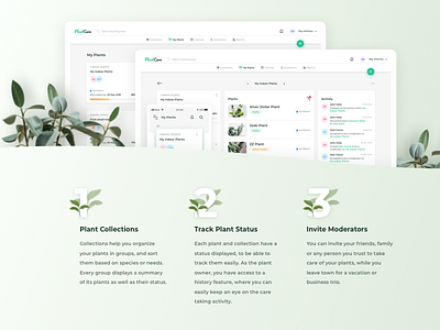 Plant Care App Features List Design