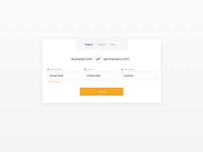 Search Flight UI Design