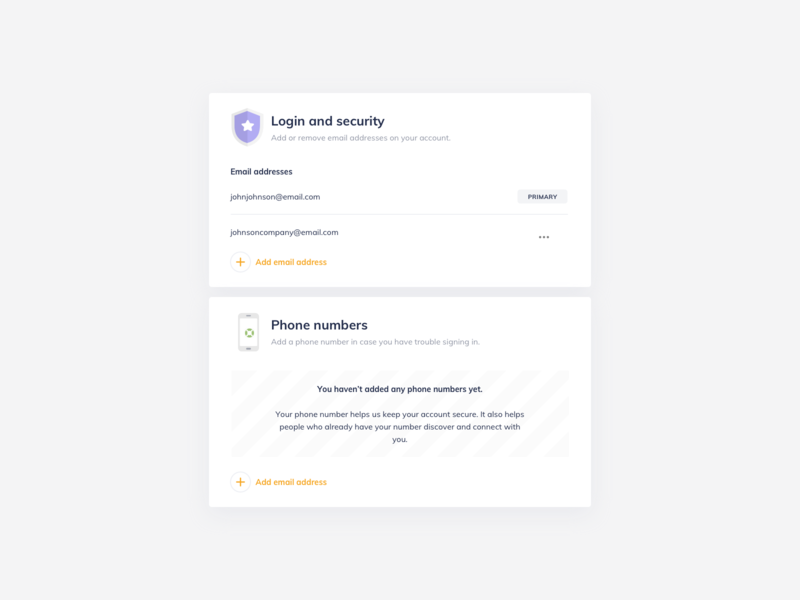 Account Settings UI Design by Ildiko Gaspar on Dribbble